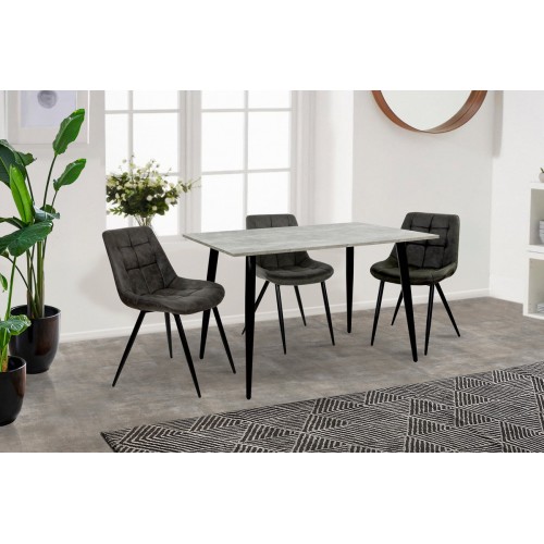 Стіл Гейт 120/80*75, індастріал /чорні ноги Мікс меблі