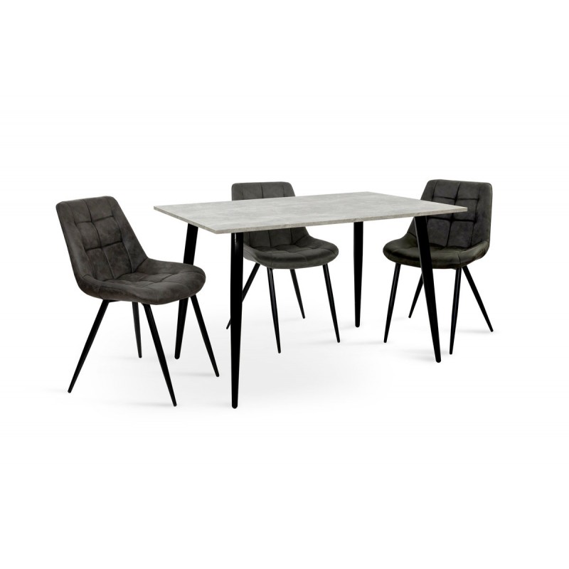 Стіл Гейт 120/80*75, індастріал /чорні ноги Мікс меблі