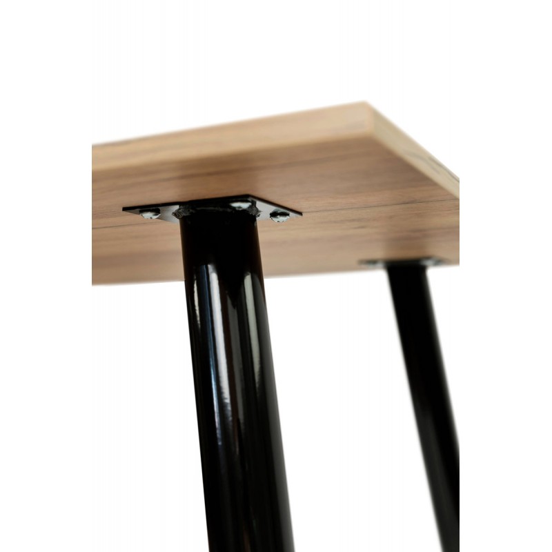 Стіл Гейт 120/80*75, крафт золотий /чорні ноги Мікс меблі