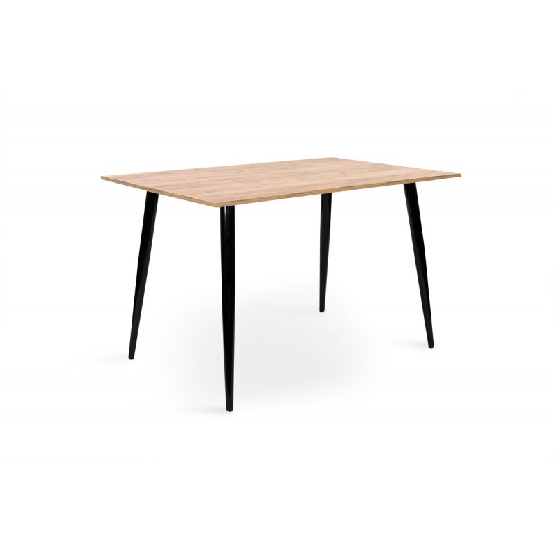 Стіл Гейт 120/80*75, крафт золотий /чорні ноги Мікс меблі