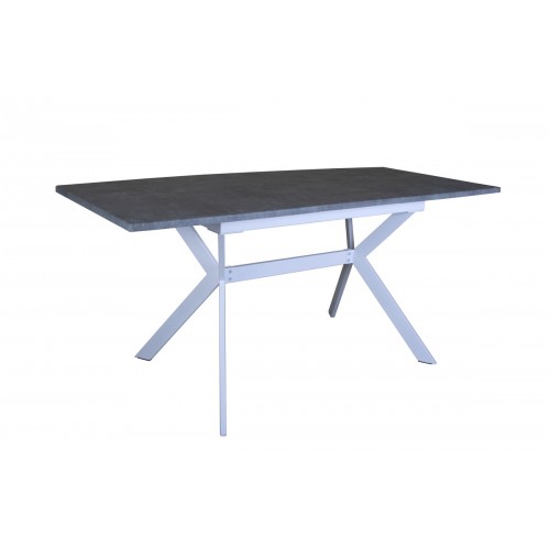 Стіл Х'юстон 130(+40)*77 білий метал/мрамор світ Мікс меблі