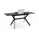 Стіл Хьюстон 130(+40)*77 чорний метал/мрамор чорн Мікс меблі