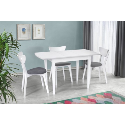 Стіл Карат (980+32)/76 ніжки білі/столешня біла Мікс меблі