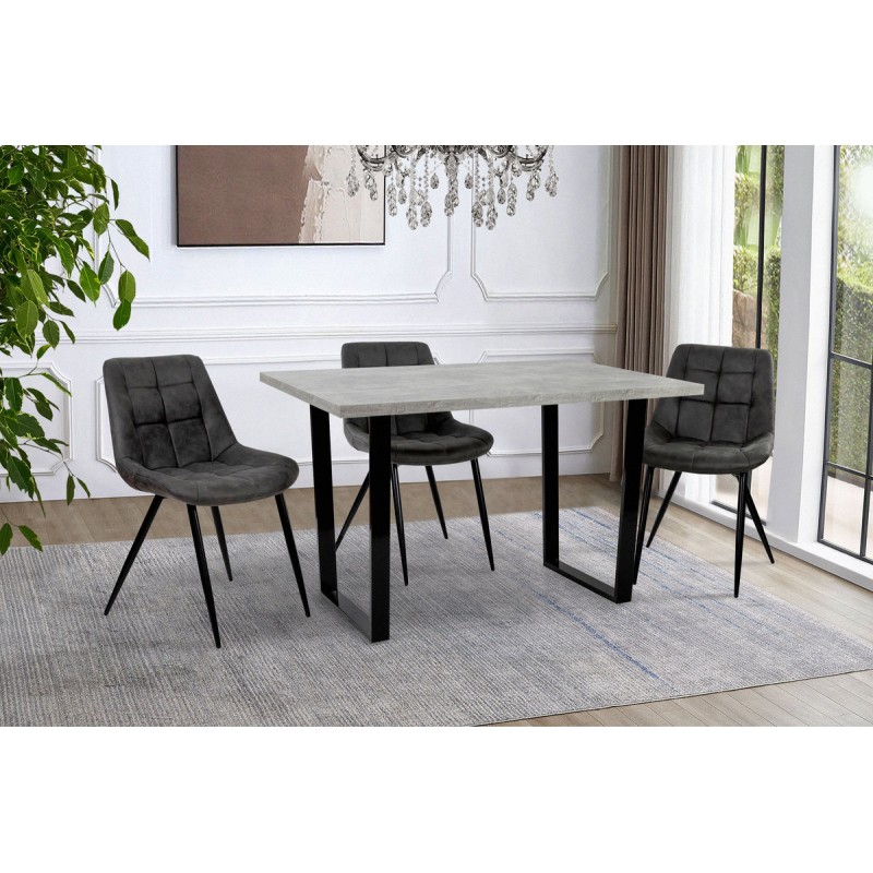 Стіл Кентукі 120/80*75, індастріал /чорні ноги Мікс меблі