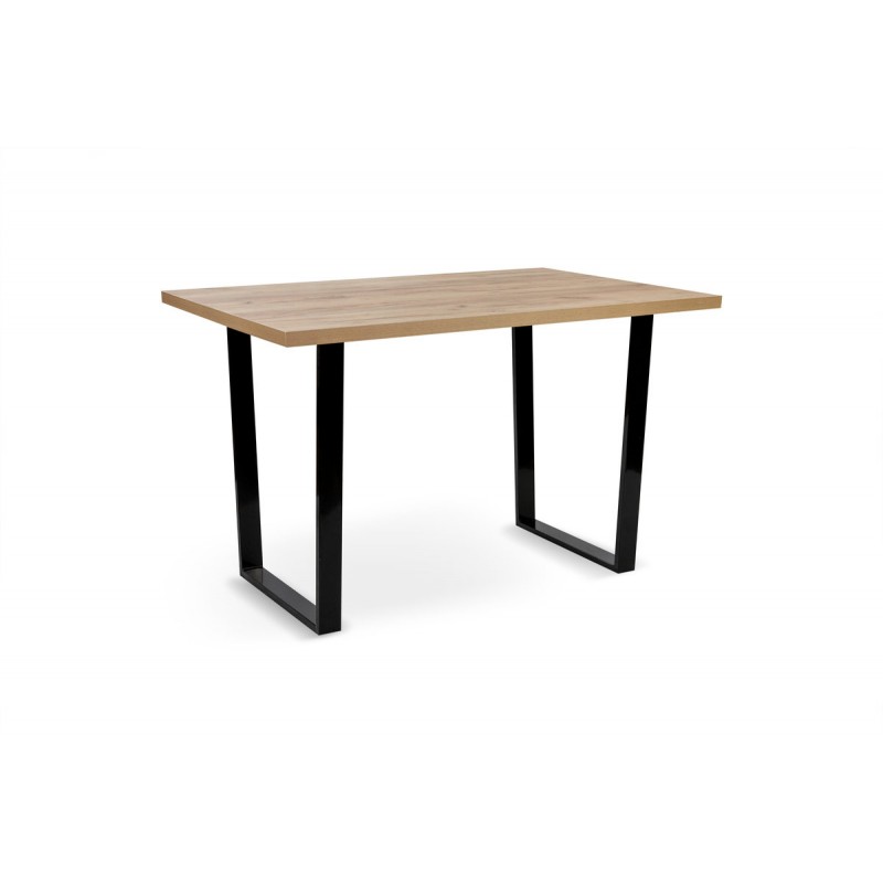 Стіл Кентукі 120/80*75, крафт золотий /чорні ноги Мікс меблі