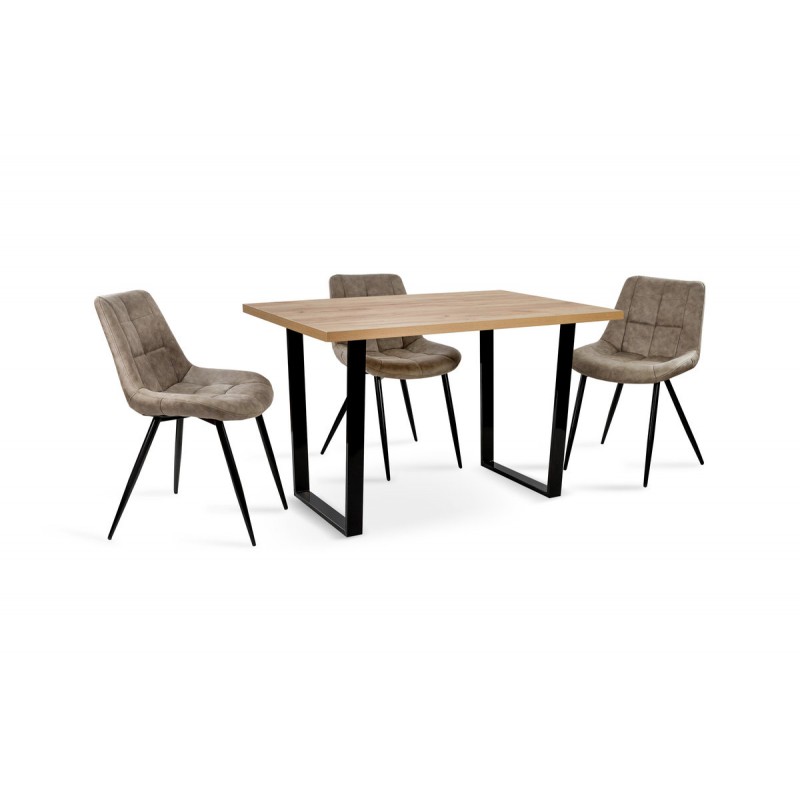 Стіл Кентукі 120/80*75, крафт золотий /чорні ноги Мікс меблі