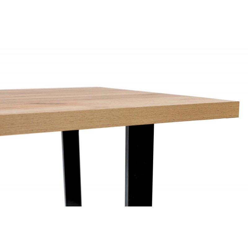 Стіл Кентукі 120/80*75, крафт золотий /чорні ноги Мікс меблі