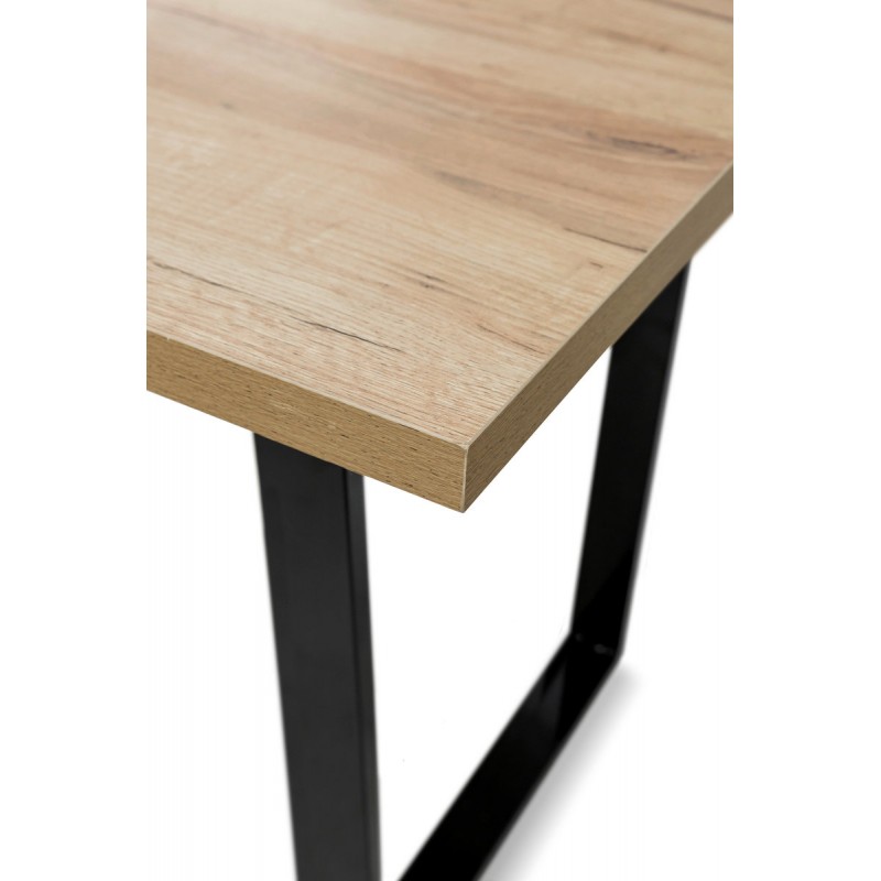 Стіл Кентукі 120/80*75, крафт золотий /чорні ноги Мікс меблі