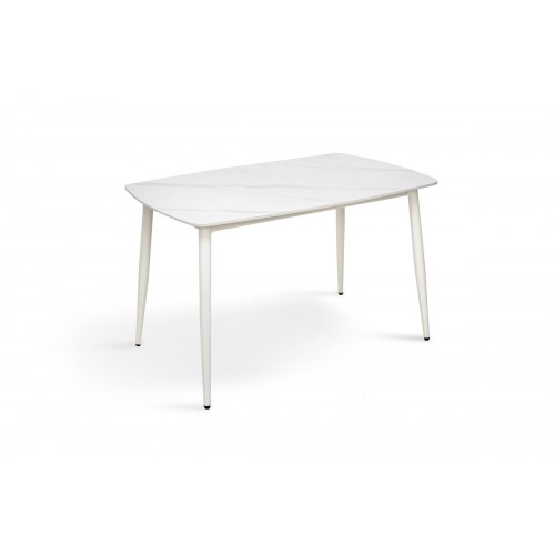 Стіл КІПАРИС 120*80, білий/ білий мрамор Мікс меблі