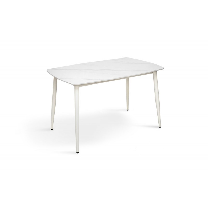 Стіл КІПАРИС 120*80, білий/ білий мрамор Мікс меблі