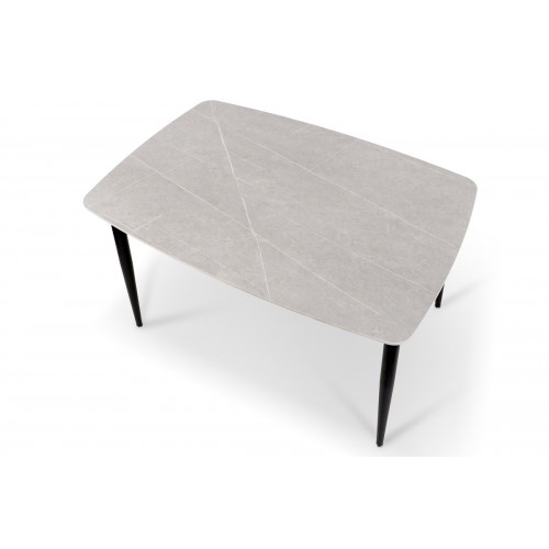 Стіл КІПАРИС 120*80, чорний/ сірий мрамор Мікс меблі