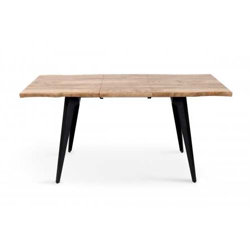 Стіл Лагуна, 120(+40)*80, чорний/штучний шпон MDF Мікс меблі