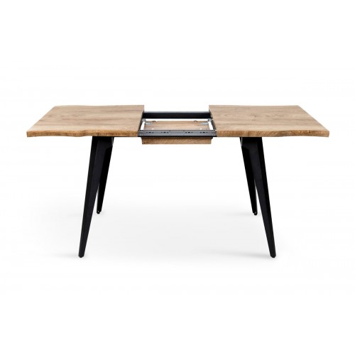 Стіл Лагуна, 120(+40)*80, чорний/штучний шпон MDF Мікс меблі