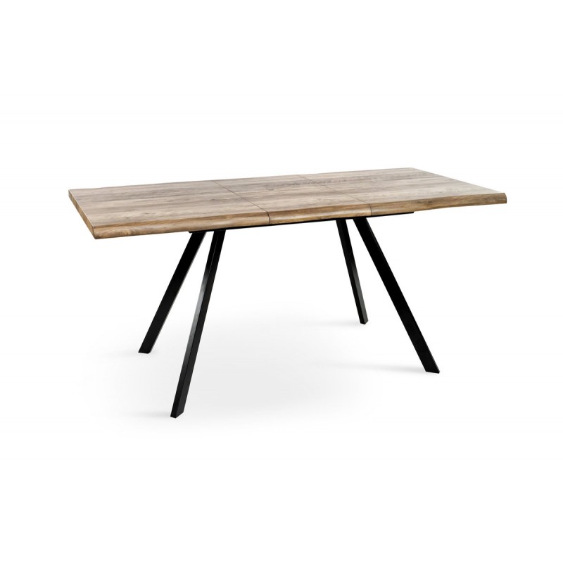 Стіл Метрополь (120+40*80), чорний/штучний шпонMDF Мікс меблі