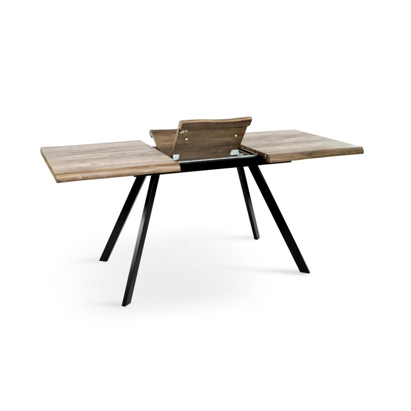 Стіл Метрополь (120+40*80), чорний/штучний шпонMDF Мікс меблі