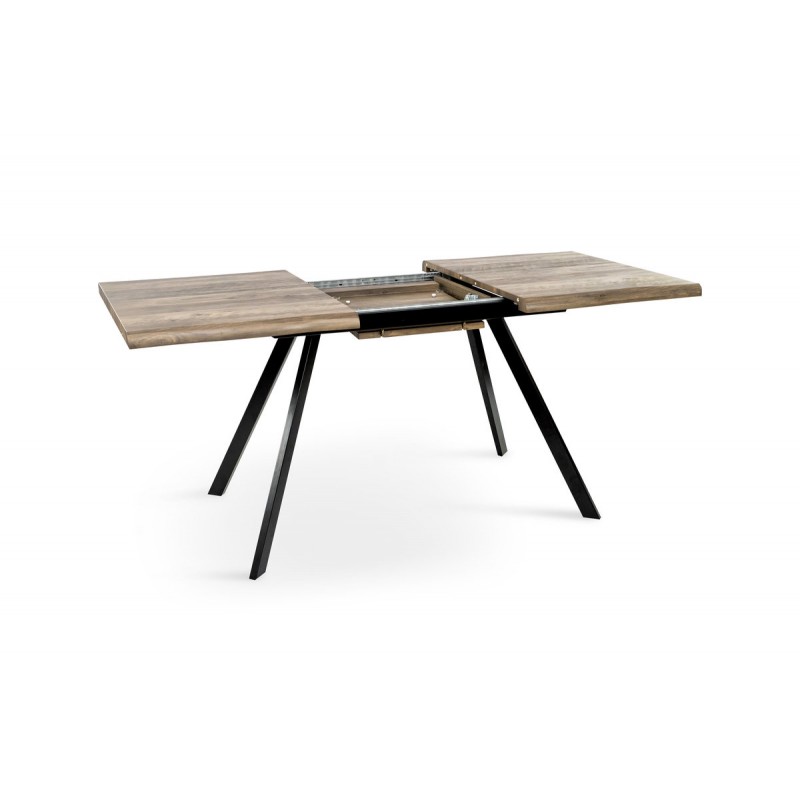 Стіл Метрополь (120+40*80), чорний/штучний шпонMDF Мікс меблі