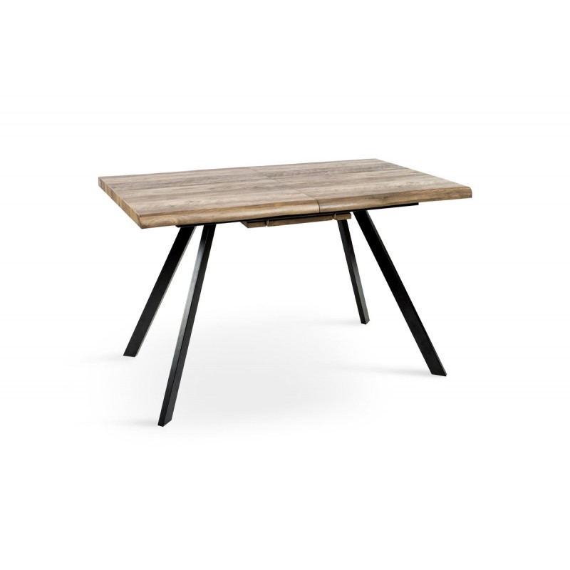 Стіл Метрополь (120+40*80), чорний/штучний шпонMDF Мікс меблі