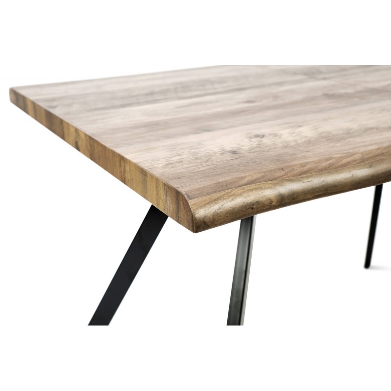 Стіл Метрополь (120+40*80), чорний/штучний шпонMDF Мікс меблі