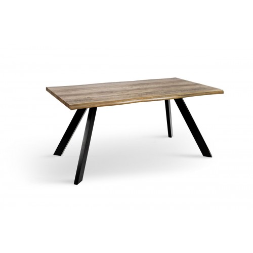 Стіл Метрополь, (160*90), чорний/штучний шпон MDF Мікс меблі