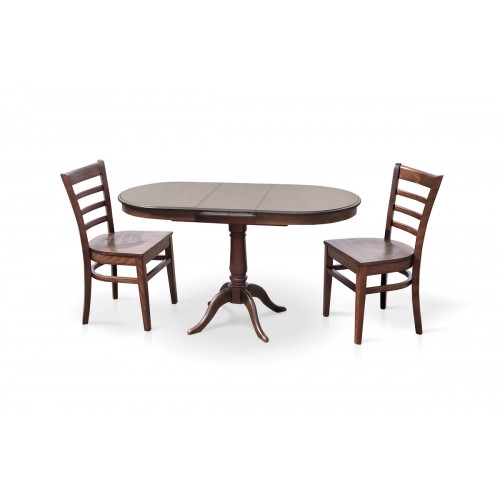 Стіл обідній Анжеліка ( 1000+300 )/680 горіх Мікс меблі