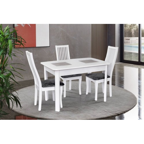 Стіл обідній Бостон (1150+390)*740, білий Мікс меблі