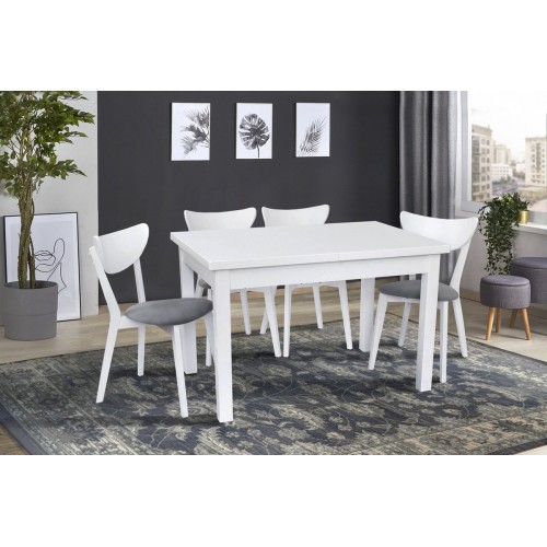 Стіл обідній Бронкс 120(+40+40)*80, білий Мікс меблі