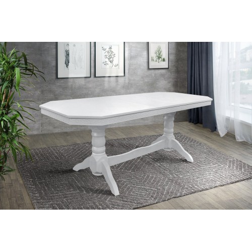 Стіл обідній Буковель розкл (160+40)/90, білий Мікс меблі