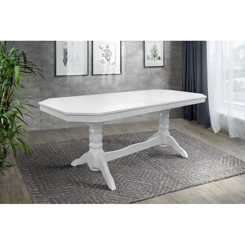 Стіл обідній Буковель розкл (160+40)/90, білий Мікс меблі