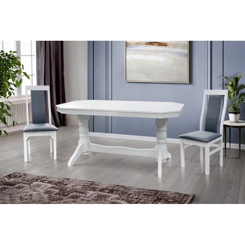 Стіл обідній Буковель розкл (160+40)/90, білий Мікс меблі