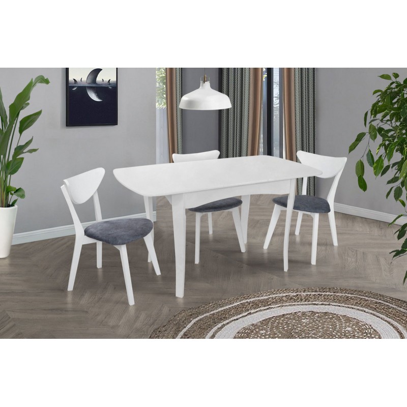 Стіл обідній Челсі (1080+320)*730, білий Мікс меблі