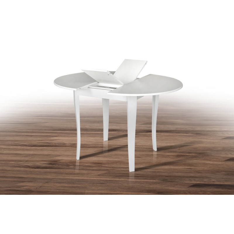 Стіл обідній Дукат (930+250)*930, білий Мікс меблі