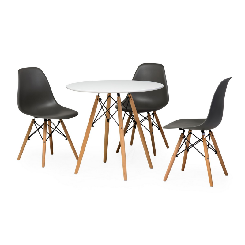 Стіл обідній ЕТНА MDF (D=80cm), білий Мікс меблі