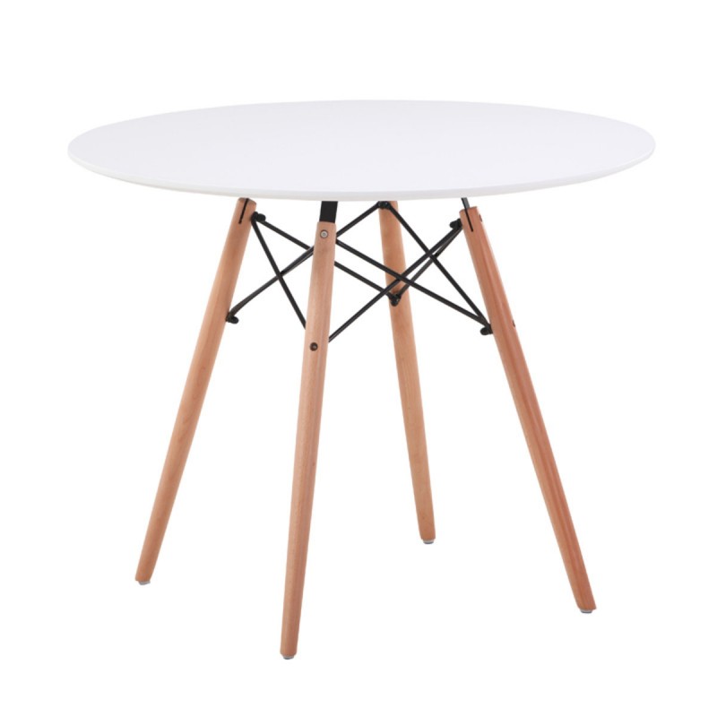 Стіл обідній ЕТНА MDF (D=80cm), білий Мікс меблі