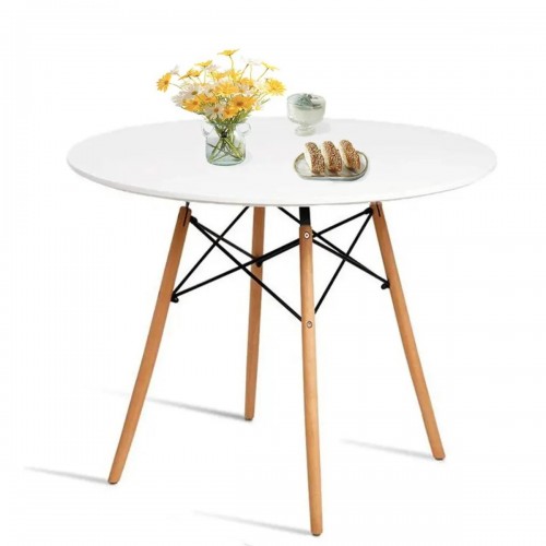 Стіл обідній ЕТНА MDF (D=80cm), білий Мікс меблі