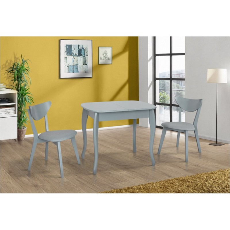 Стіл обідній Кантрі (930+300)*670, сірий/сірий Мікс меблі