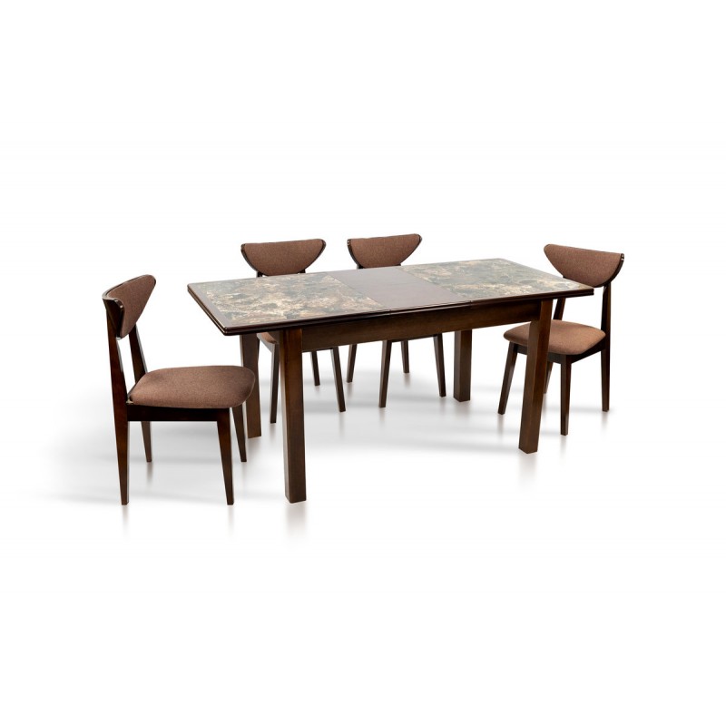 Стіл обідній Керамік (1220+380)*740, горіх темн. Мікс меблі