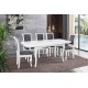Стіл обідній Мартін (1300+400)*780, білий Мікс меблі
