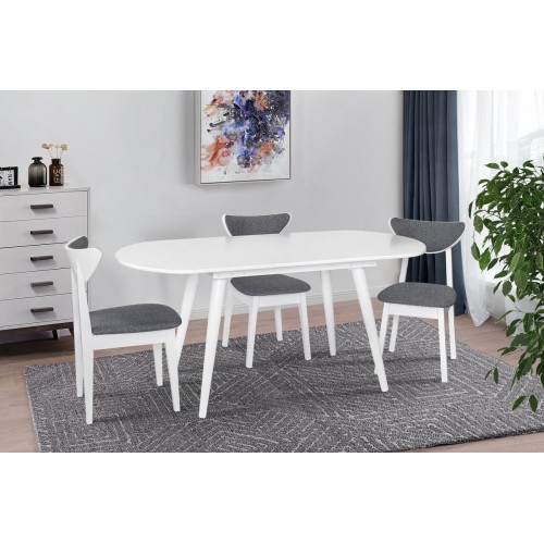 Стіл обідній Патрік (1290+340)*810, білий Мікс меблі