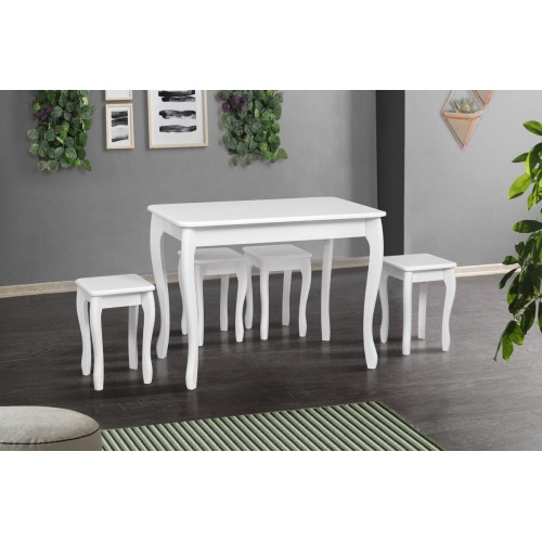 Стіл обідній СМАРТ 1000*600, БУК білий глянець Мікс меблі