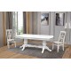 Стіл обідній Цезарь 200(+40)*100, білий Мікс меблі