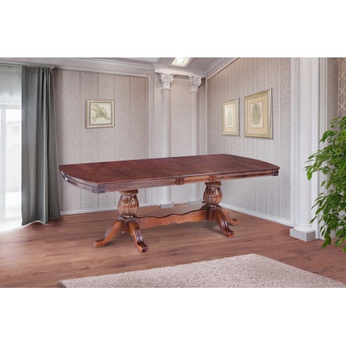 Стіл обідній Цезарь 200(+40)*100, темний горіх Мікс меблі