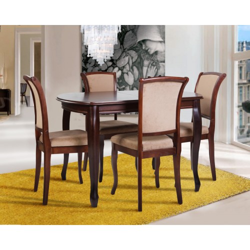 Стіл обідній Турін (120+40)/80, темн.горіх Мікс меблі