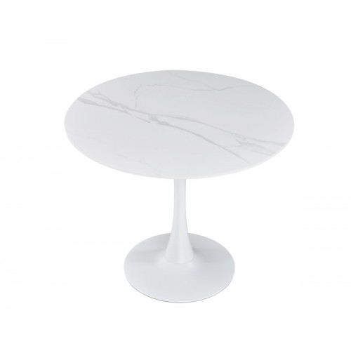 Стіл Опал (D=80), білий/кераміка білий Мікс меблі