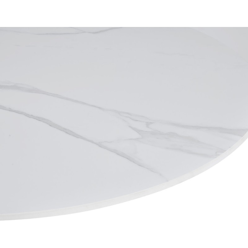 Стіл Опал (D=80), білий/кераміка білий Мікс меблі