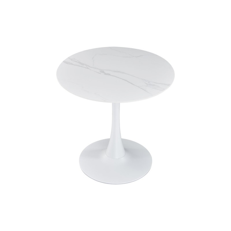 Стіл Опал (D=80), білий/кераміка білий Мікс меблі