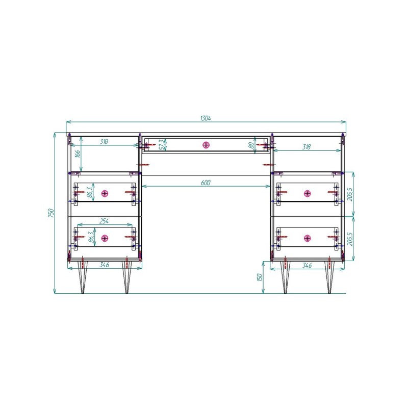 Стіл письмовий Сканді Мікс меблі