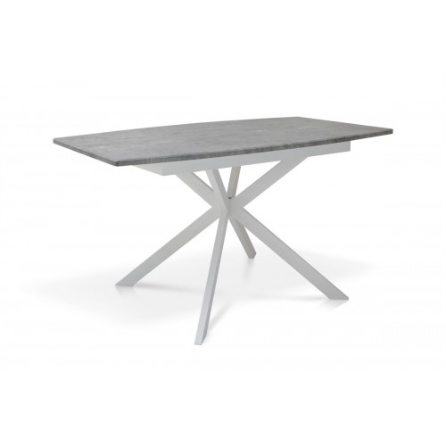 Стіл Річард 140(+40)*85 білий метал/мрамор світл Мікс меблі