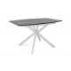 Стіл Річард 140(+40)*85 білий метал/мрамор темний Мікс меблі