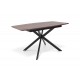 Стіл Річард 140(+40)*85 чорний метал/дуб ТК(горіх) Мікс меблі