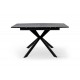 Стіл Річард 140(+40)*85 чорний метал/мрамор чорн Мікс меблі